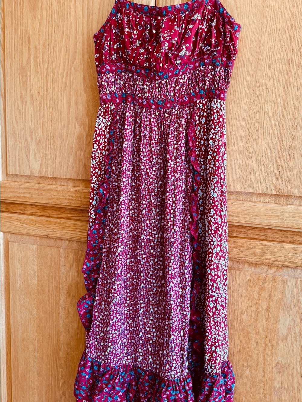 Free People peasant Floral maxi dress size 4